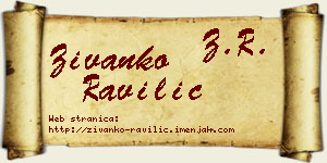 Živanko Ravilić vizit kartica